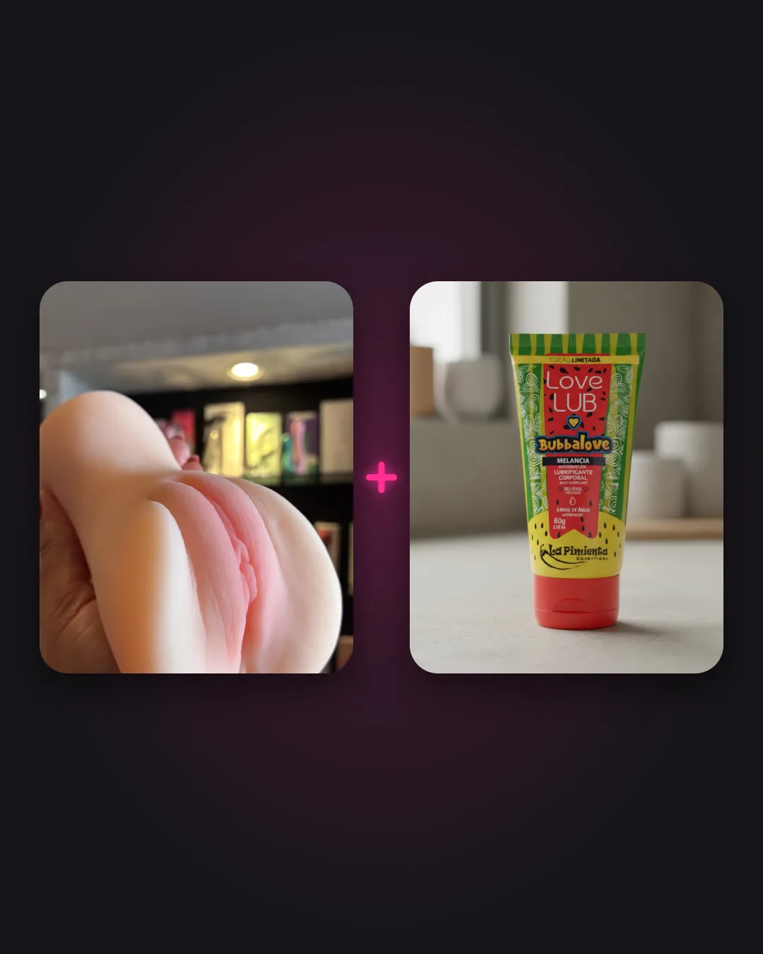 Kit Masturbador Realista + Love Lub Melancia