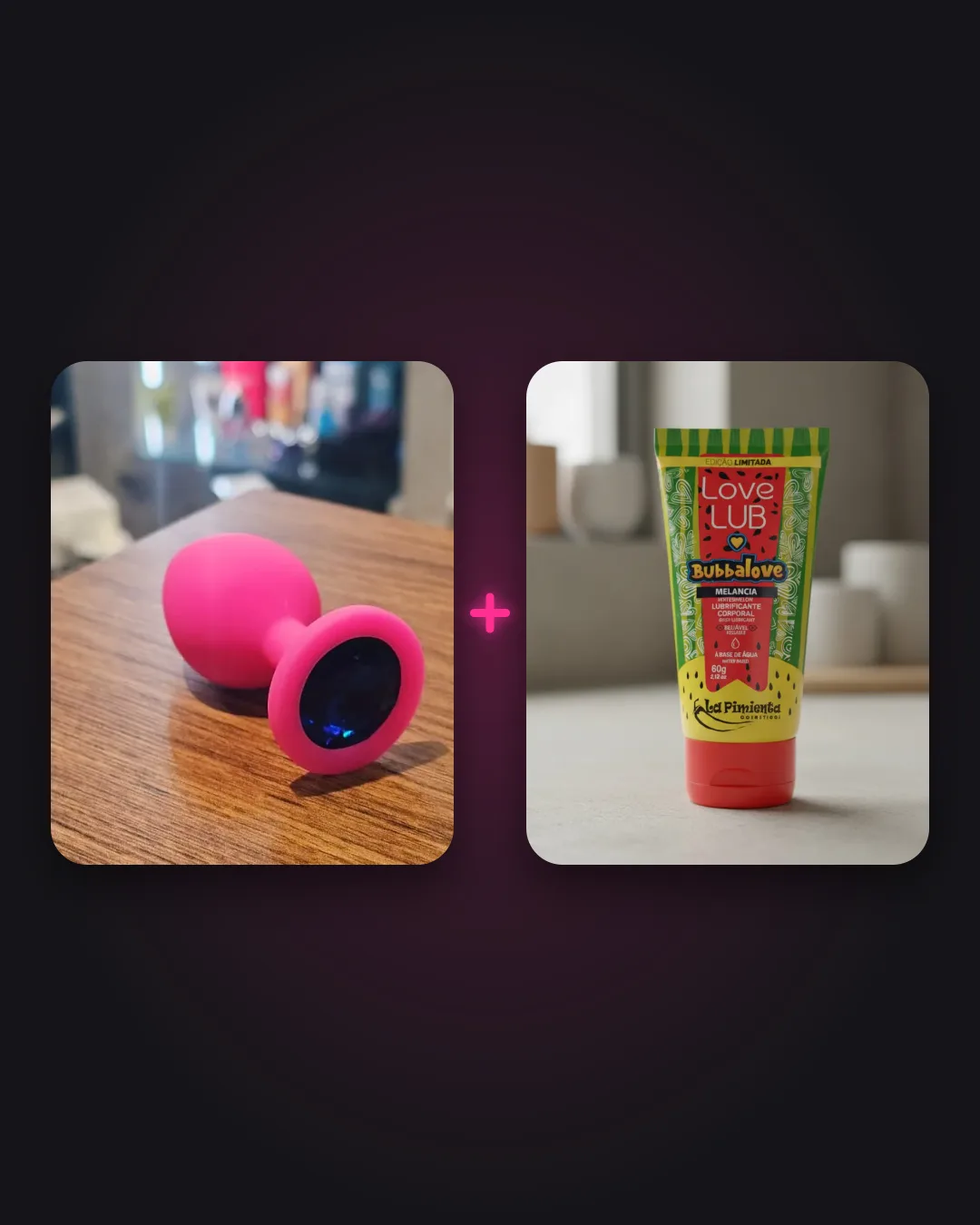 Kit Plug Flexível + Love Lub Melancia
