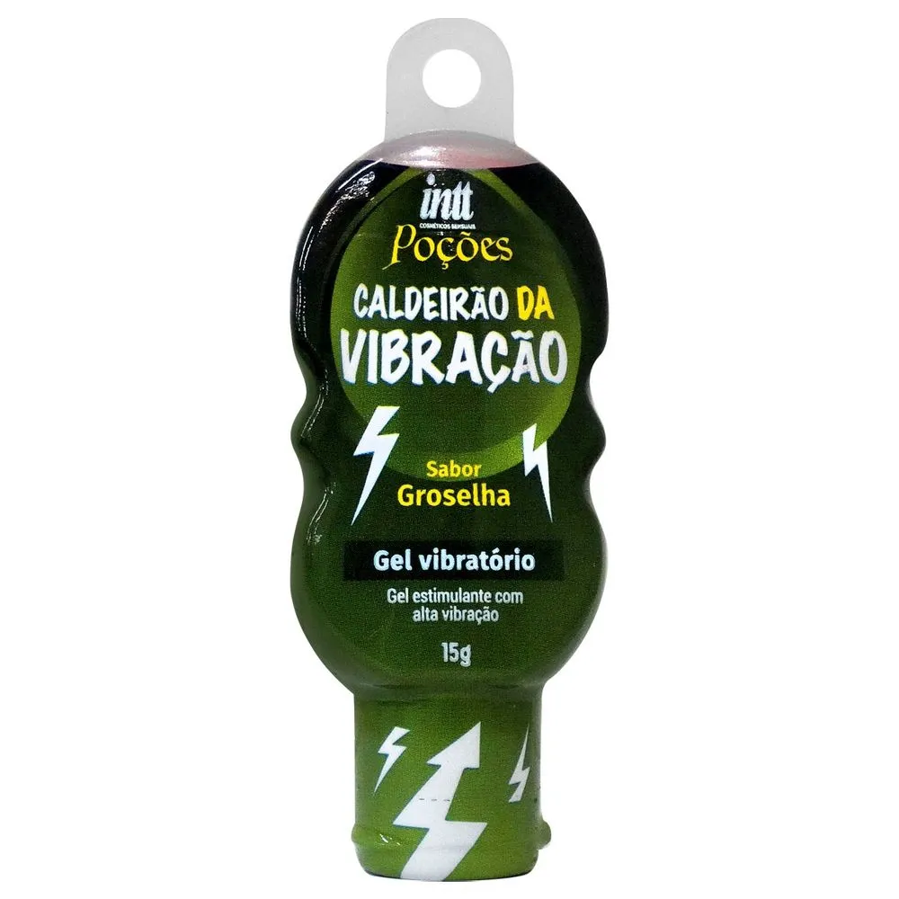 Caldeirão da Vibração INTT - Gel Excitante Unissex Sabor Groselha 15 g