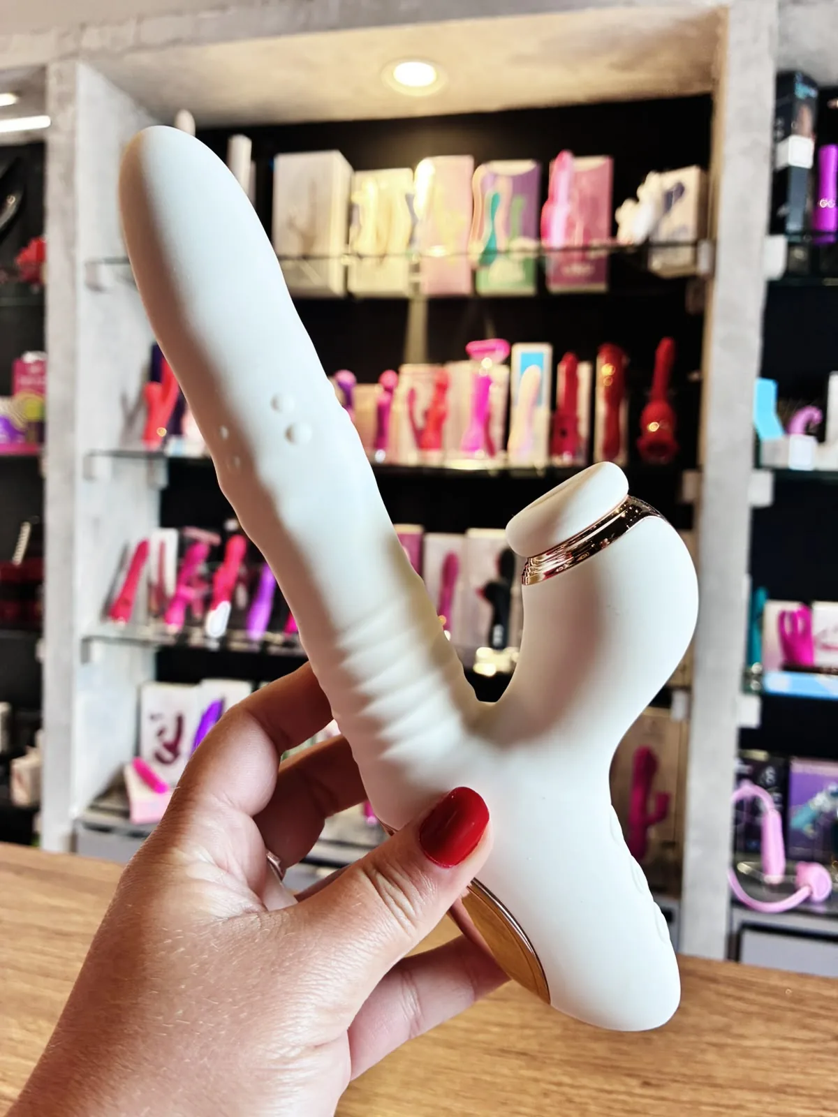 Vibrador de Ponto G e Clitóris com Pulsação, Vai e Vem, Rotação e Aquecimento por Aplicativo - 23,5 cm